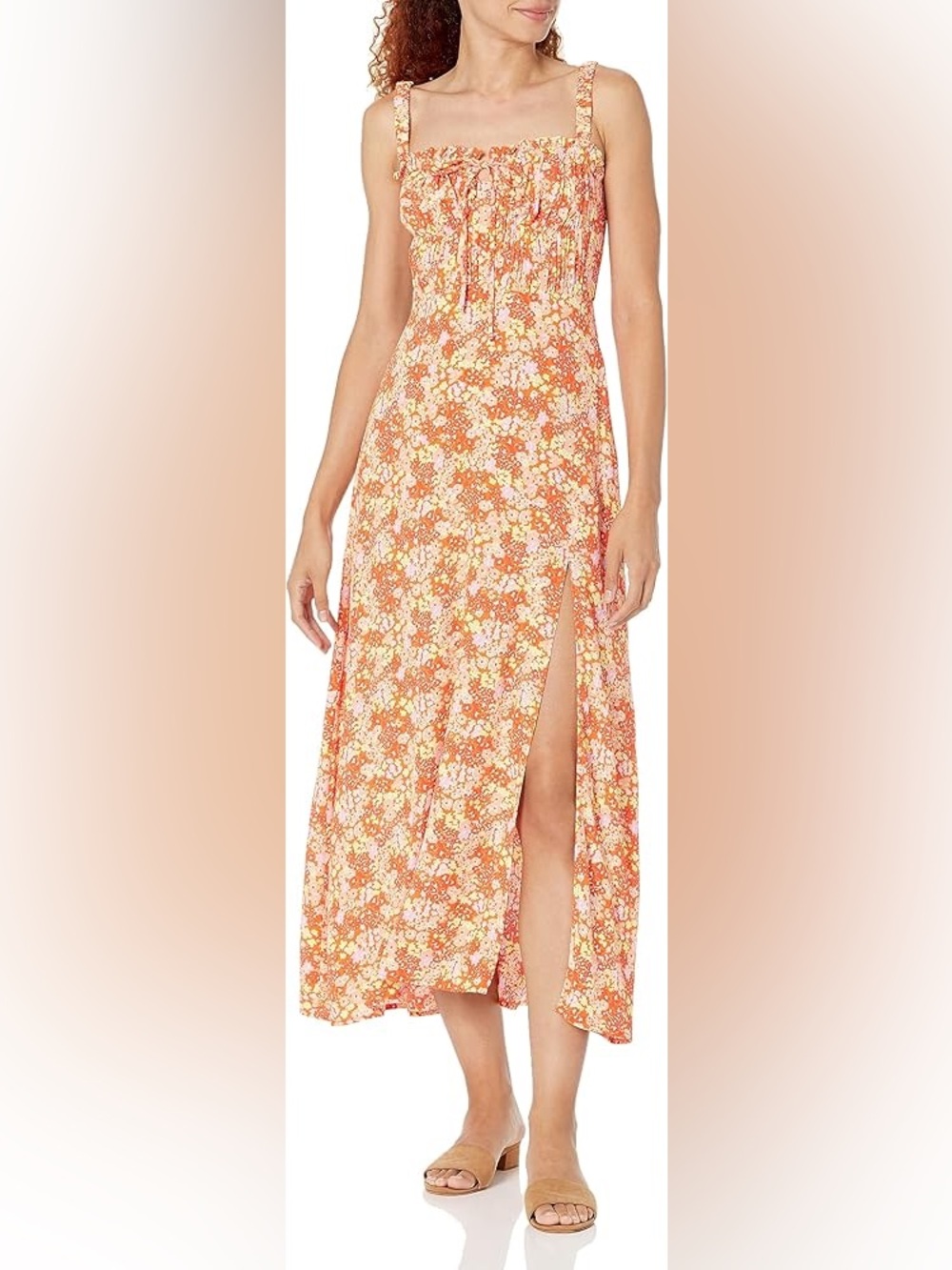ASTR the Label Elsie Floral Midi Dress  Size Small